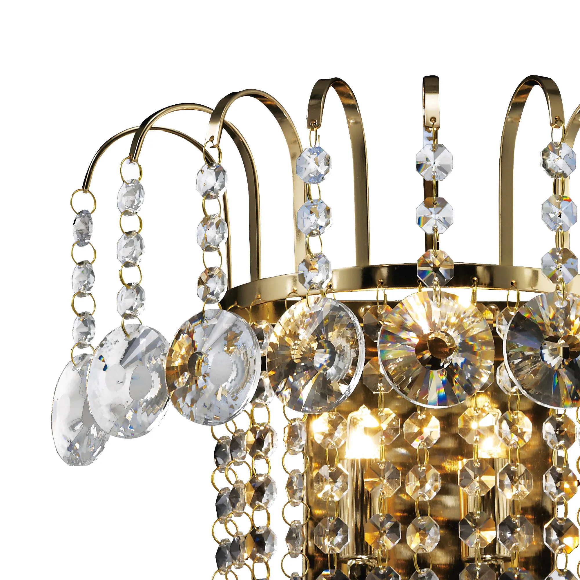 Rosina Crystal Switched Wall Lamp 2 Light French Gold IL32052  Diyas Rosina French Gold